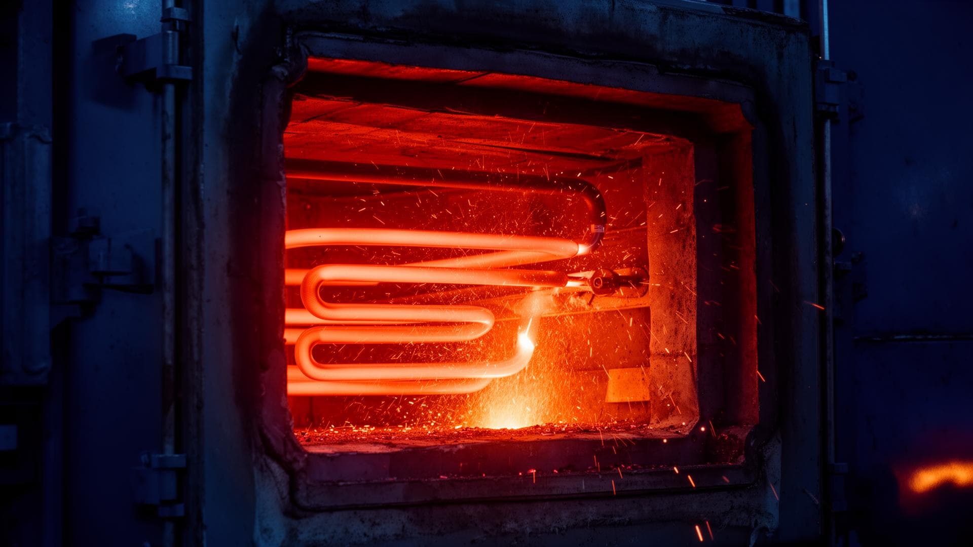 Resistências elétricas industriais incandescentes em forno